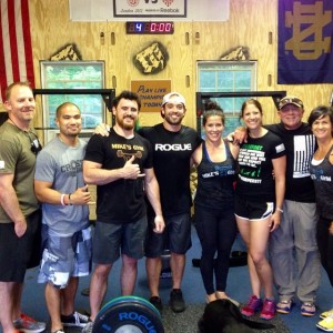 The "Mike's Gym" coaching staff hanging out at Rich Froning's house.  